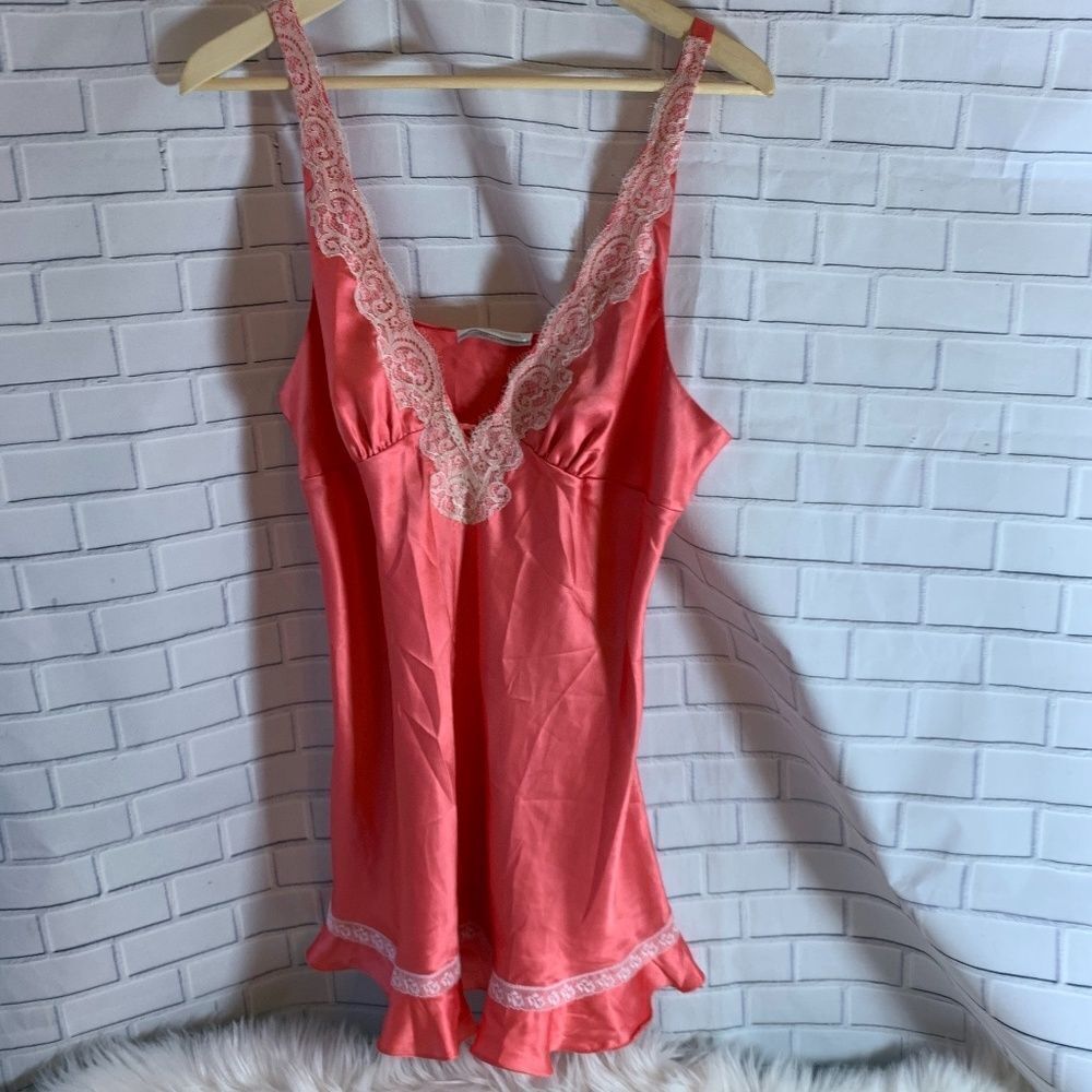 Flora Nikrooz Lace Trim Chemise Size L